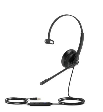 Yealink UH34 Kopfhörer Kabelgebunden Kopfband Büro/Callcenter Schwarz – Bild 1