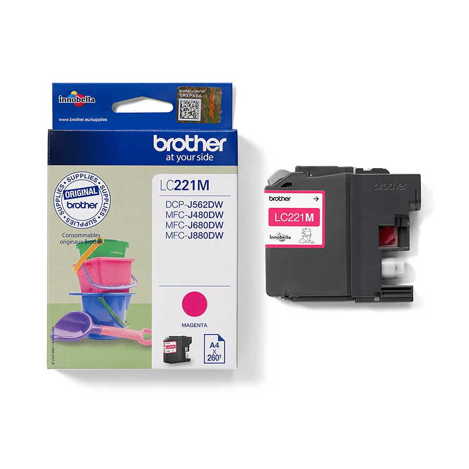 Brother LC221M Druckerpatrone 1 Stück(e) Original Magenta – Bild 1