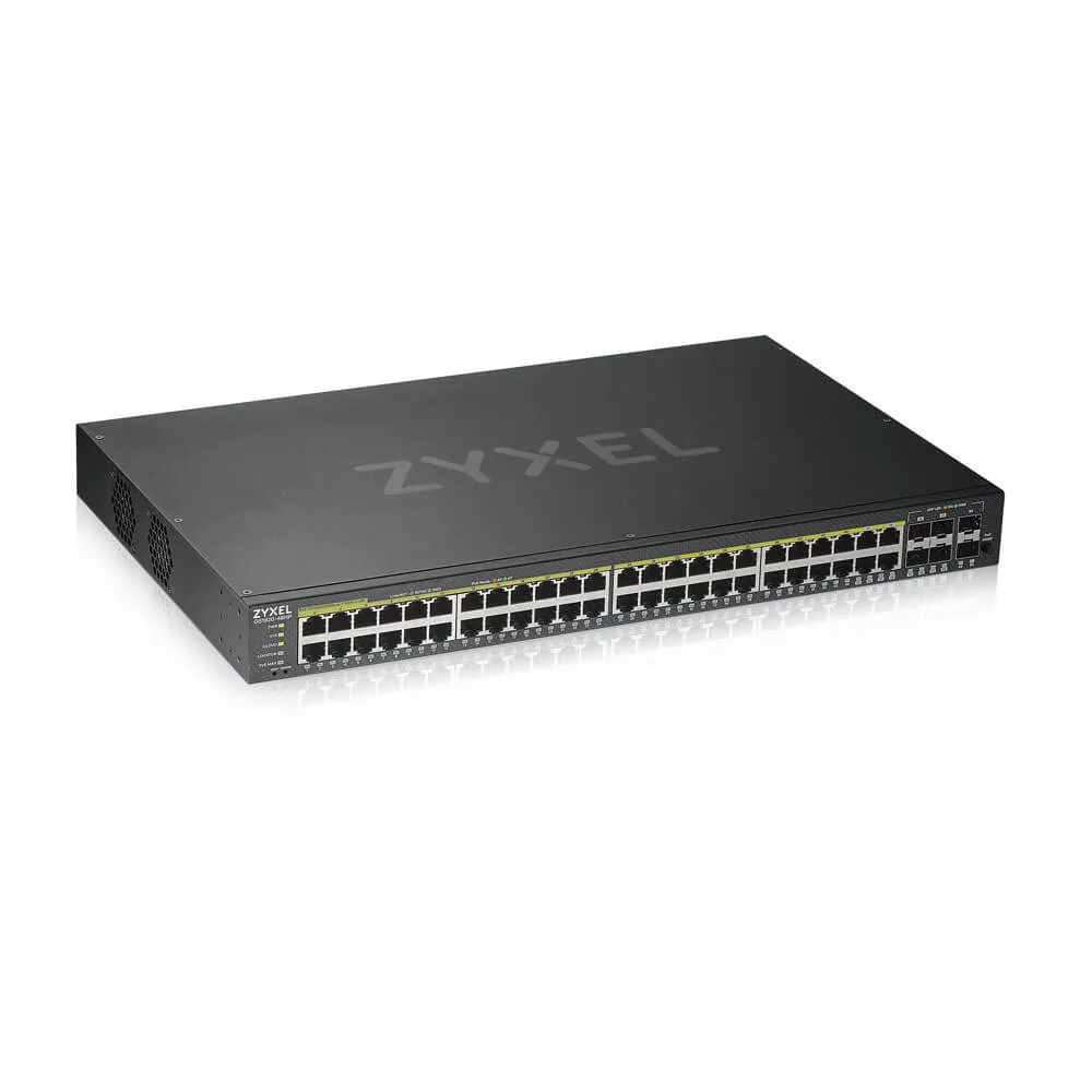 Zyxel GS1920-48HPV2 Managed Gigabit Ethernet (10/100/1000) Power over Ethernet (PoE) Schwarz – Bild 1