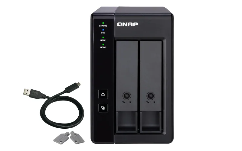 QNAP TR-002 Speicherlaufwerksgehäuse HDD / SSD-Gehäuse Schwarz 2.5/3.5" – Bild 2