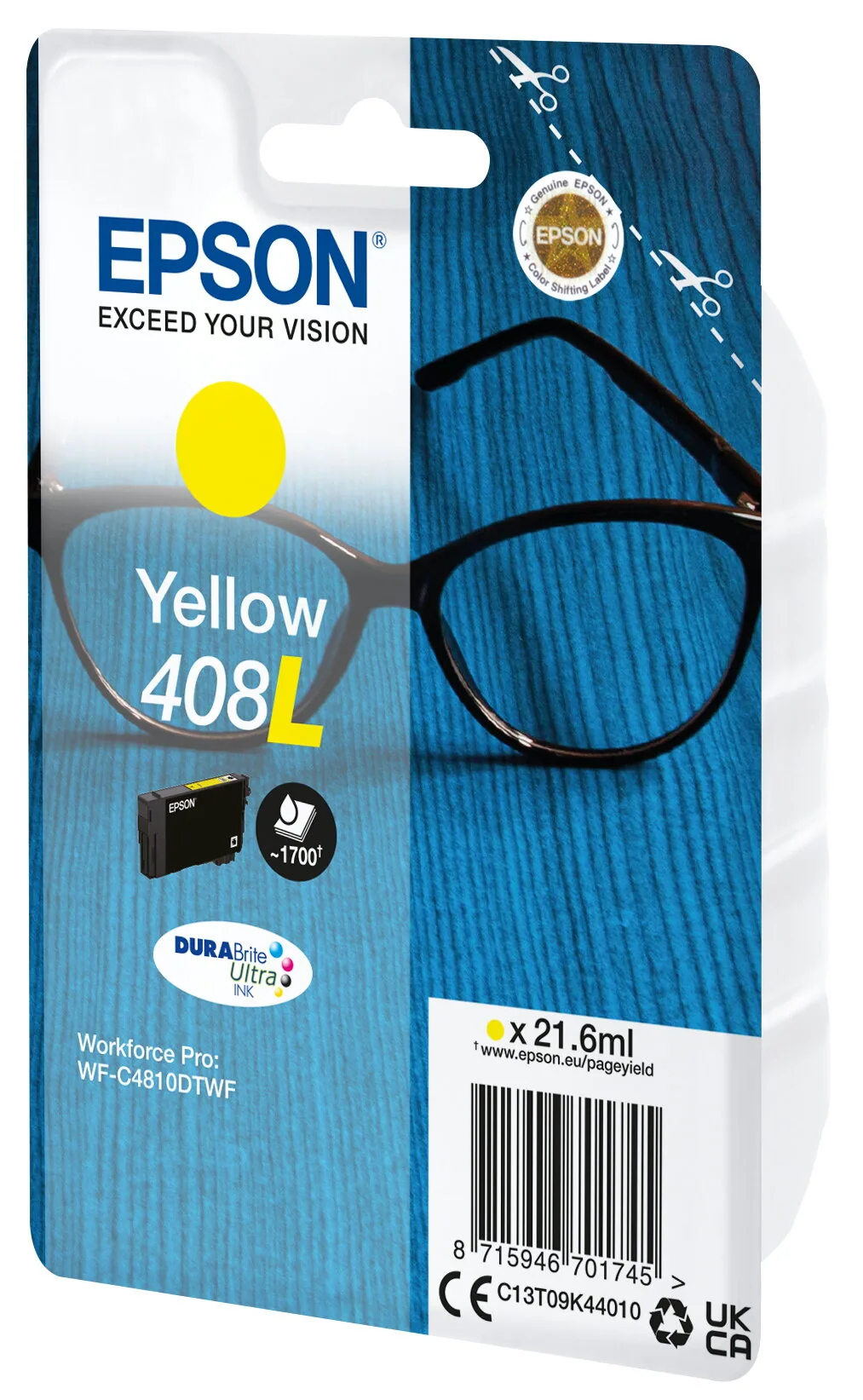 Epson 408L Brille DURABrite Ultra Single Yellow Tinte – Bild 1