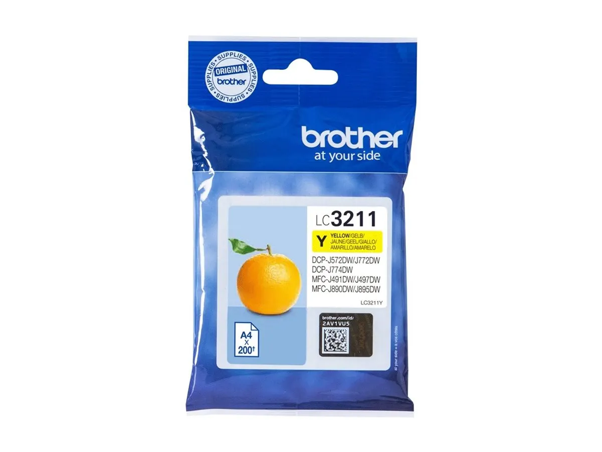 Brother LC3211Y Druckerpatrone Original Standardertrag Gelb