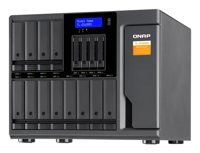 QNAP TL-D1600S Speicherlaufwerksgehäuse HDD / SSD-Gehäuse Schwarz, Grau 2.5/3.5" – Bild 1