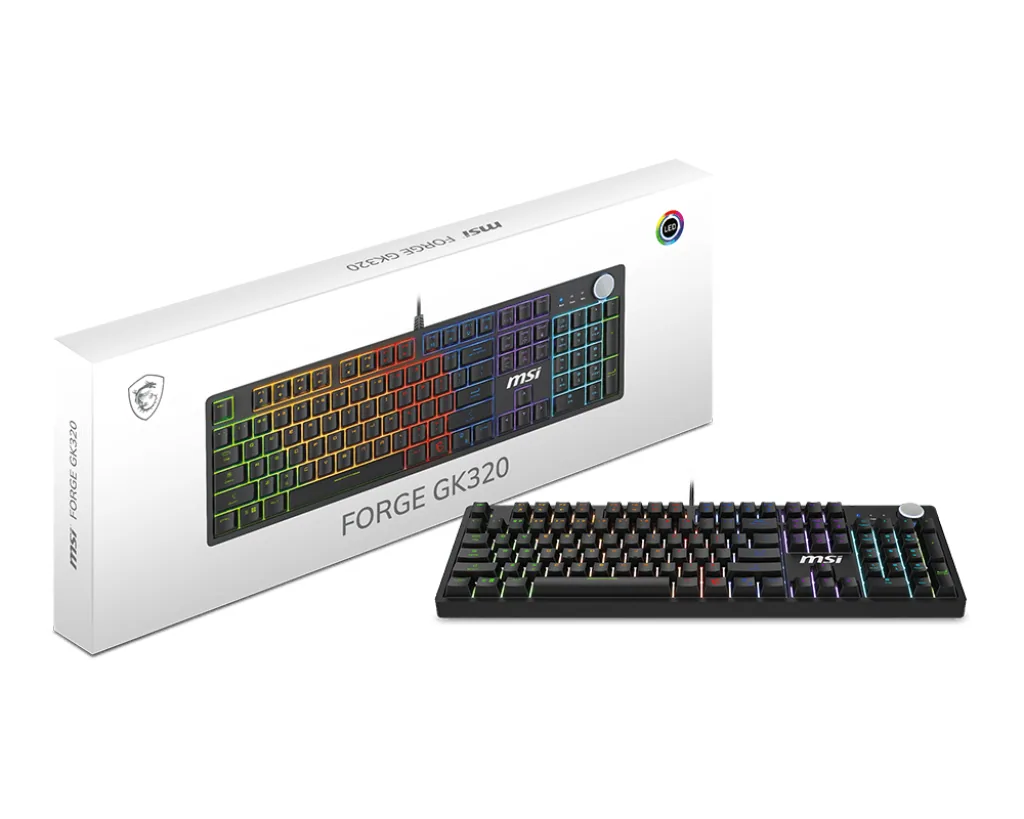 MSI FORGE GK320 RED Tastatur Gaming USB Schwarz – Bild 5
