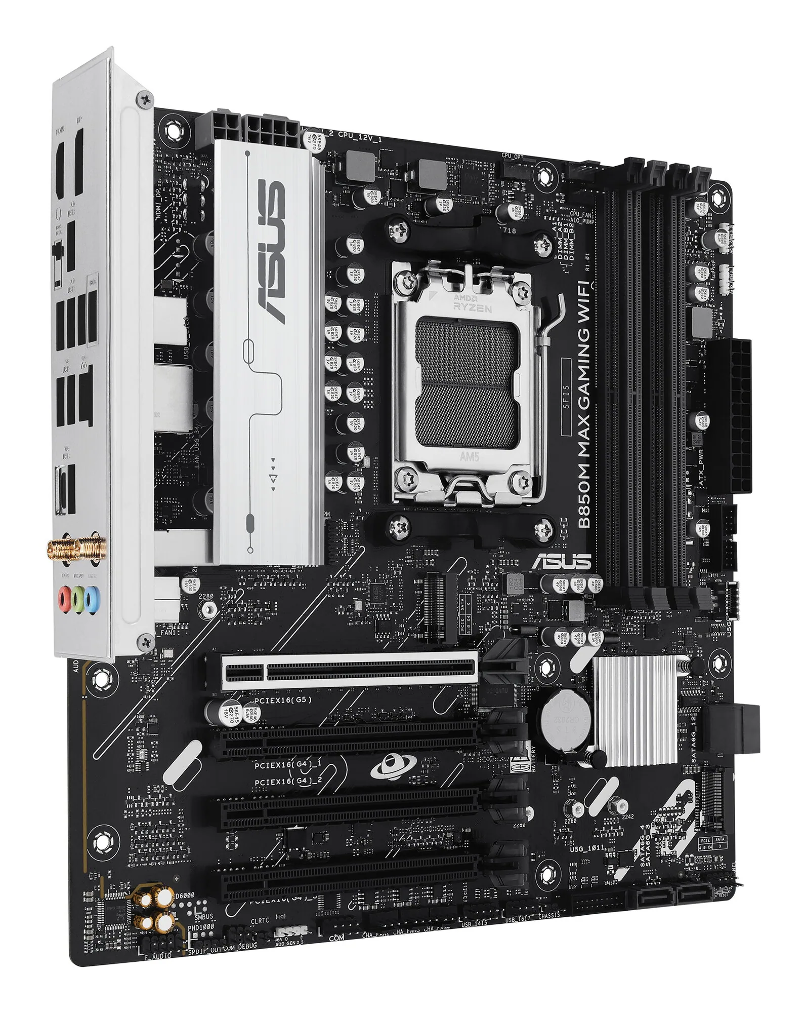 ASUS B850M MAX GAMING WIFI AMD B850 Sockel AM5 micro ATX – Bild 3