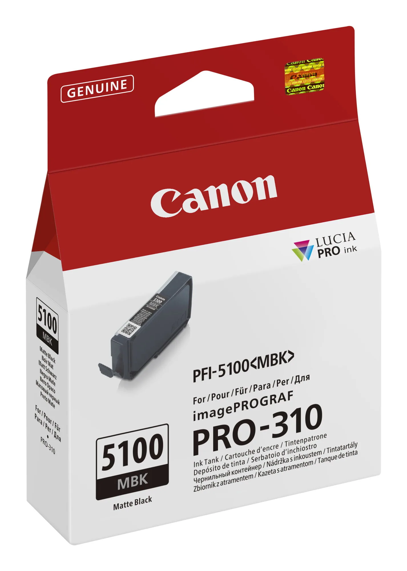 Canon PFI-5100 MBK Druckerpatrone 1 Stück(e) Original Mattschwarz – Bild 2