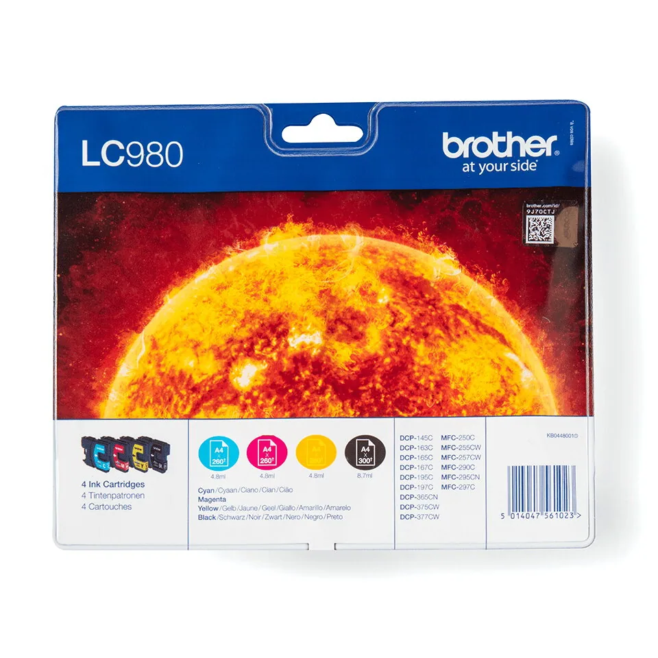 Brother LC980VALBP Druckerpatrone 4 Stück(e) Original Schwarz, Cyan, Magenta, Gelb – Bild 3
