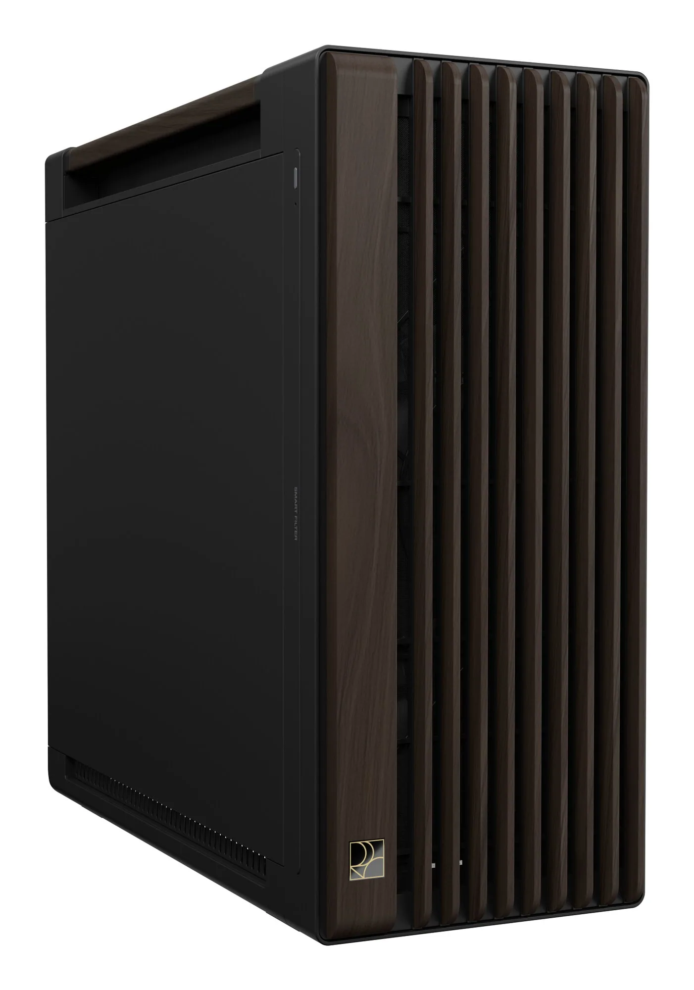 ASUS ProArt PA602 Wood Edition Modern Black - Metal Panel Midi Tower Schwarz, Holz – Bild 2