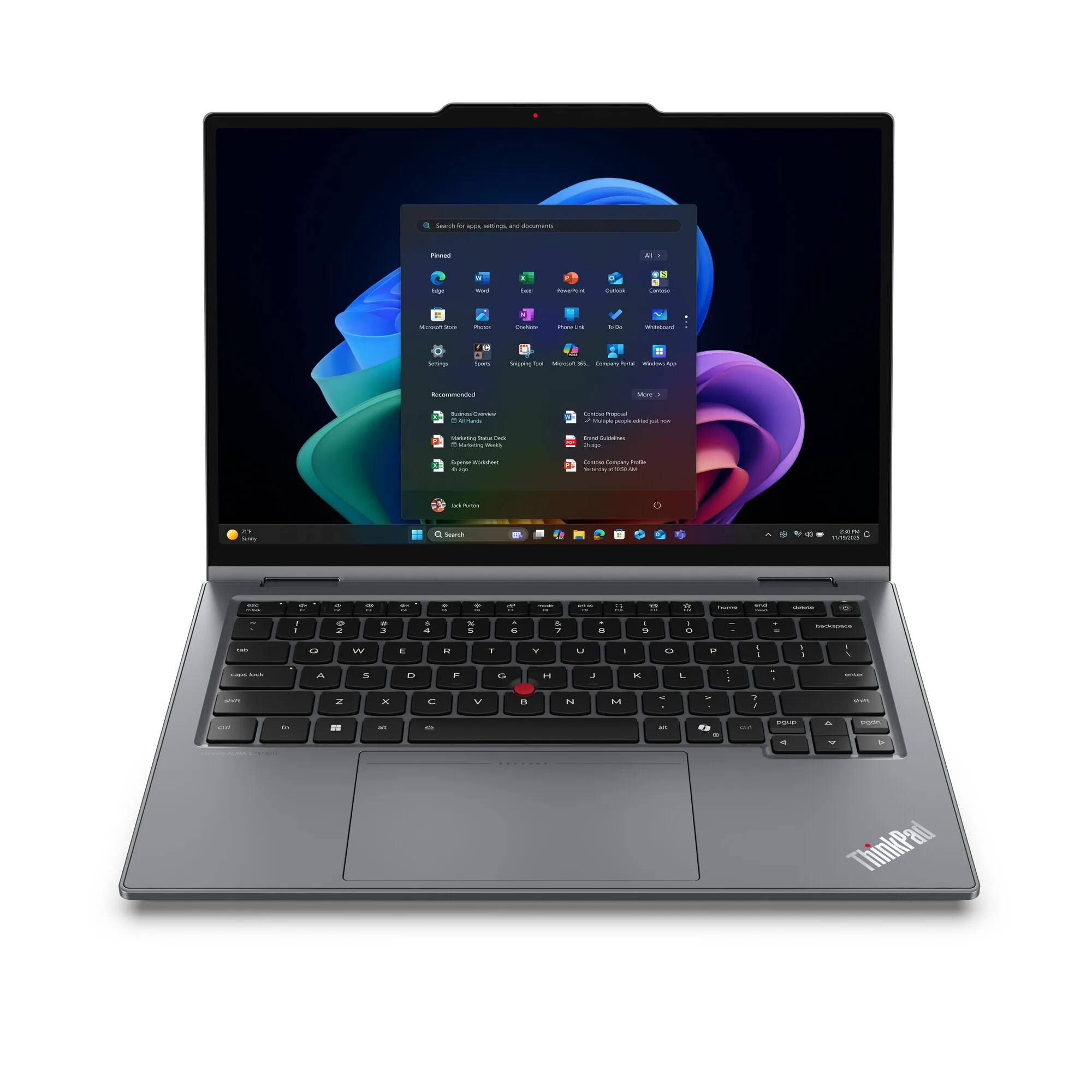Lenovo ThinkPad X1 2-in-1 Gen 11 Aura Edition Copilot+ PC Intel Core Ultra 7 355 Hybrid (2-in-1) 35,6 cm (14") – Bild 1