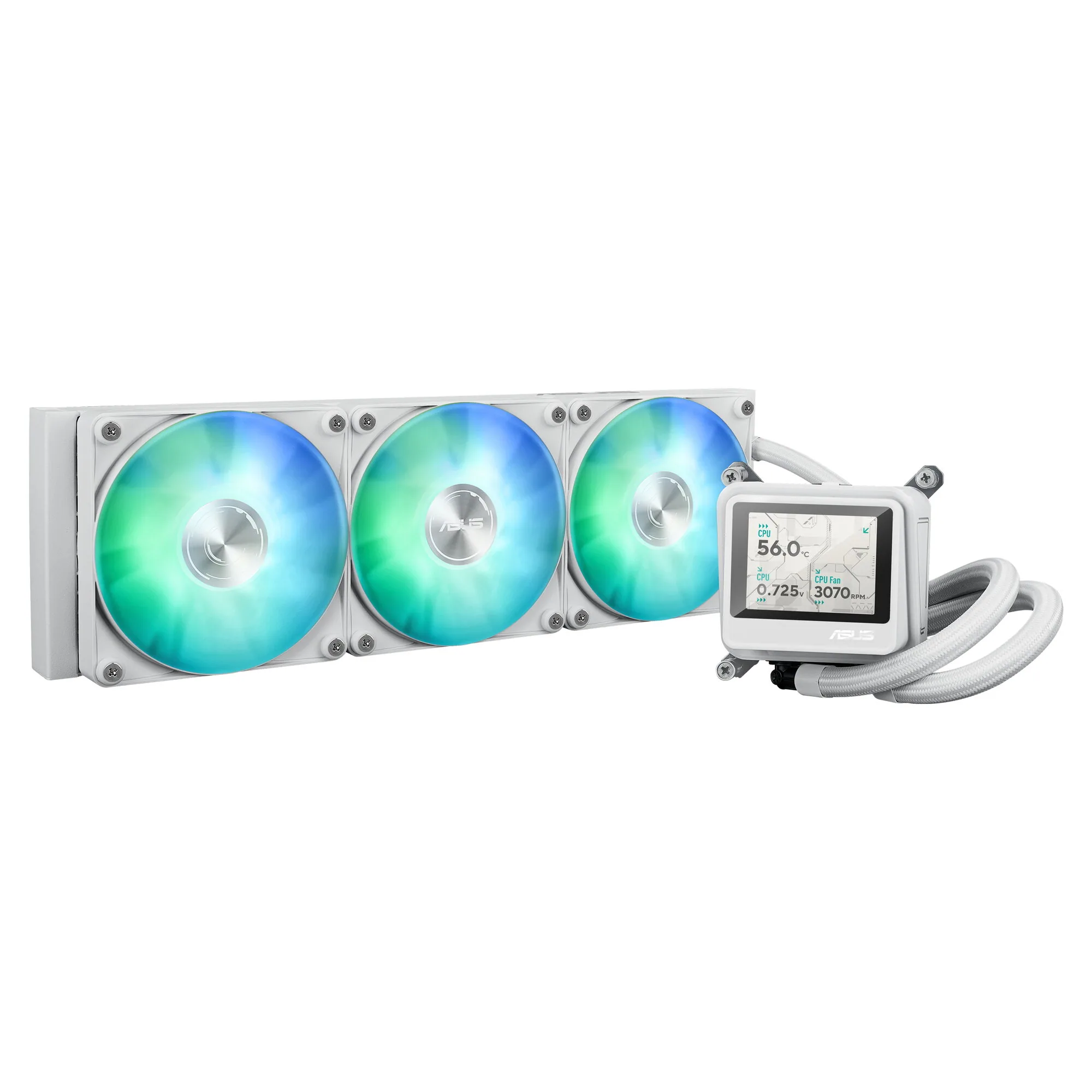ASUS MAX Gaming LC 360 ARGB LCD White Edition Prozessor All-in-One-Flüssigkeitskühler 12 cm Weiß – Bild 1