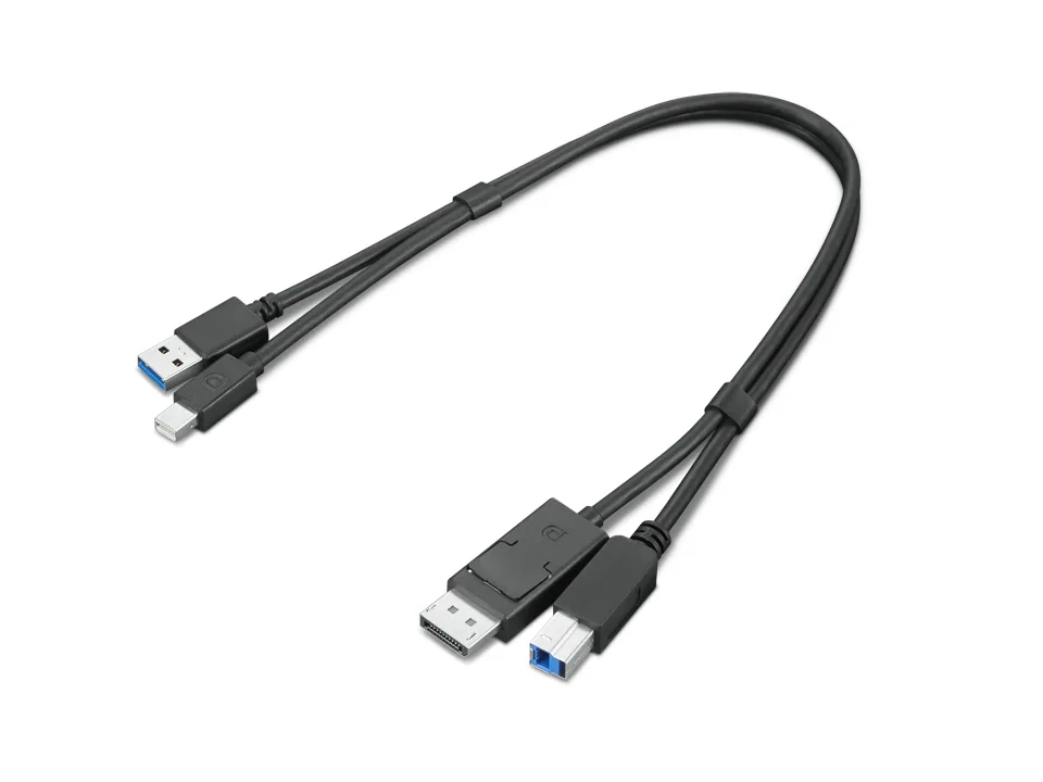 Lenovo 4X91D11453 USB Kabel USB 3.2 Gen 1 (3.1 Gen 1) 0,43 m USB A USB B Schwarz – Bild 1