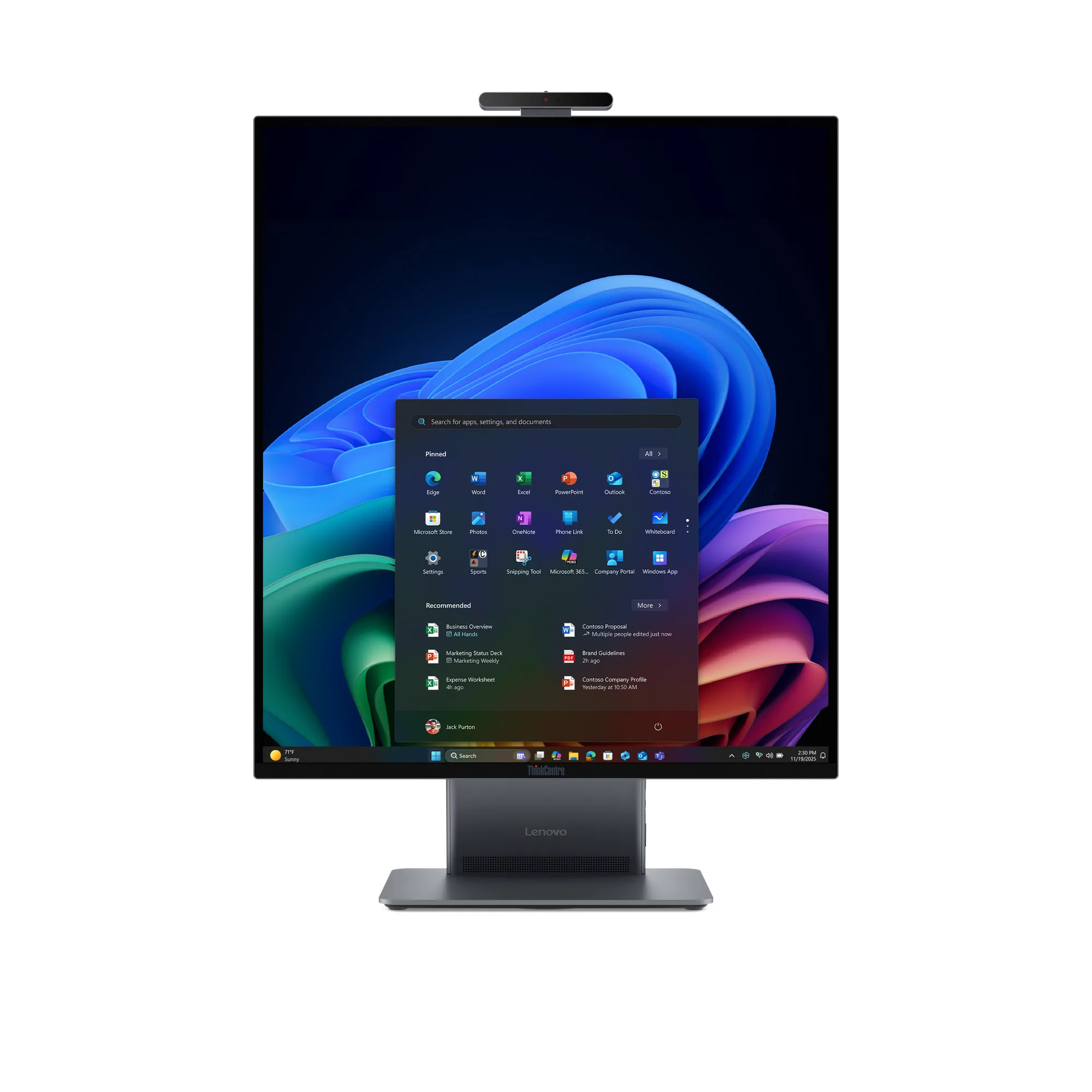Lenovo ThinkCentre X AIO Copilot+ PC Intel Core Ultra X7 368H 70,1 cm (27.6") 2560 x 2880 Pixel All-in-One-PC 32 GB – Bild 1