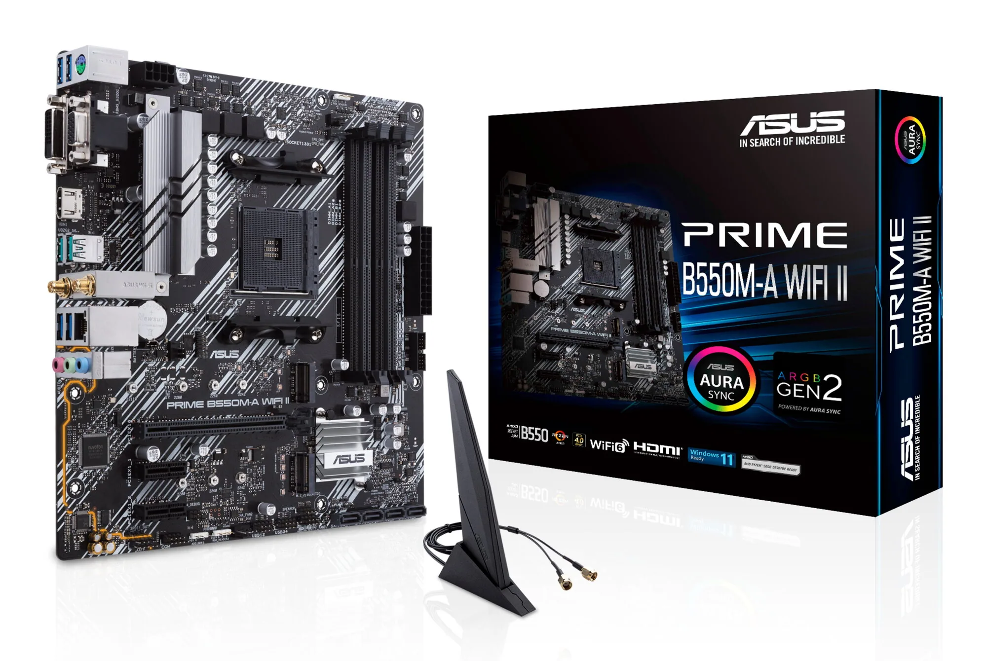 ASUS PRIME B550M-A WIFI II AMD B550 Sockel AM4 micro ATX – Bild 1