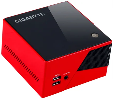 GIGABYTE GB-BXI5-4570R PC/Workstation Barebone Nettop Schwarz, Rot – Bild 1
