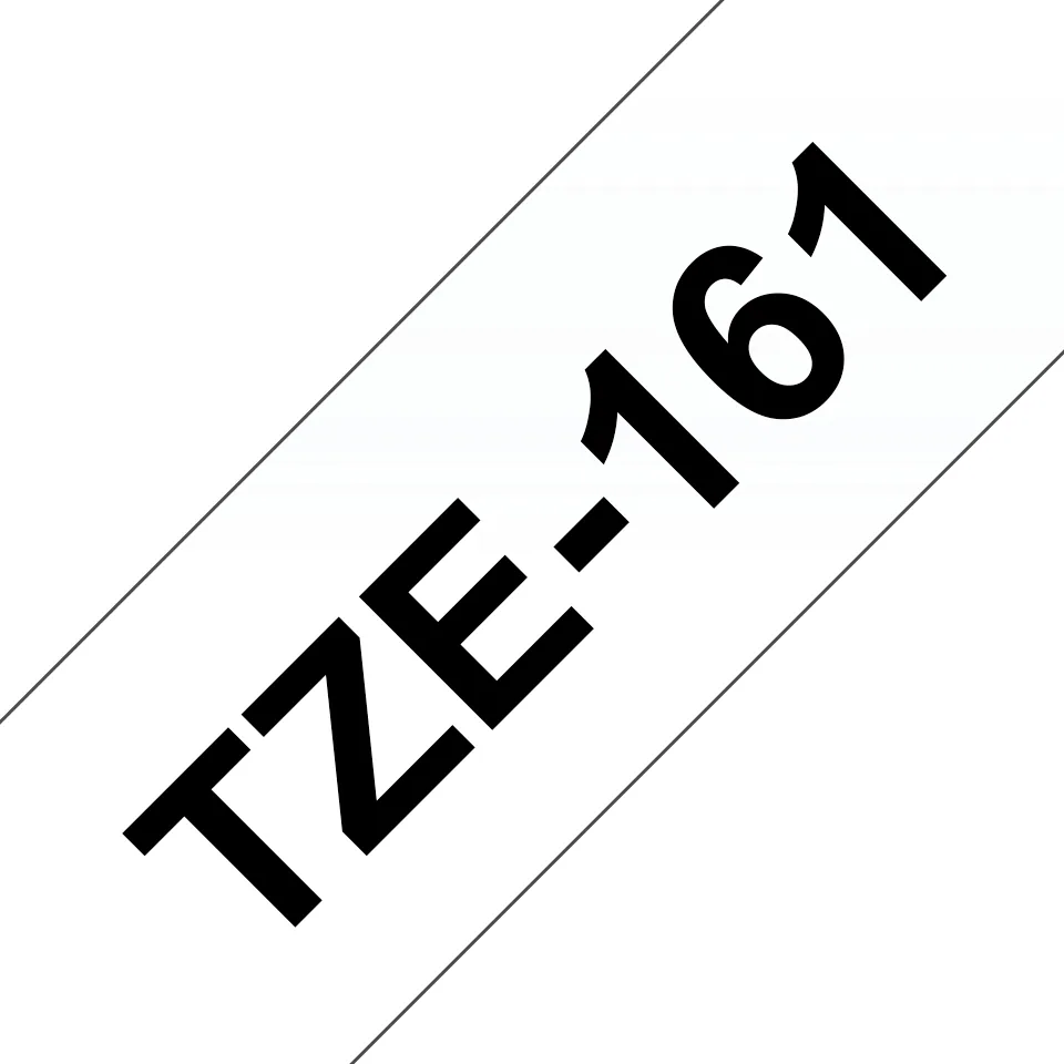 Brother TZE-161 Etiketten erstellendes Band Schwarz auf transparent – Bild 1
