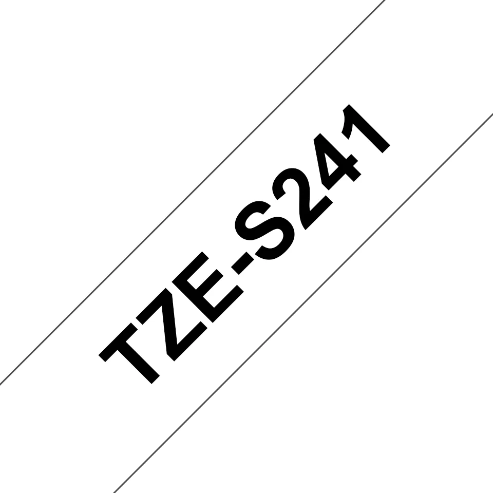 Brother TZE-S241 Etiketten erstellendes Band Schwarz auf weiss TZ – Bild 1