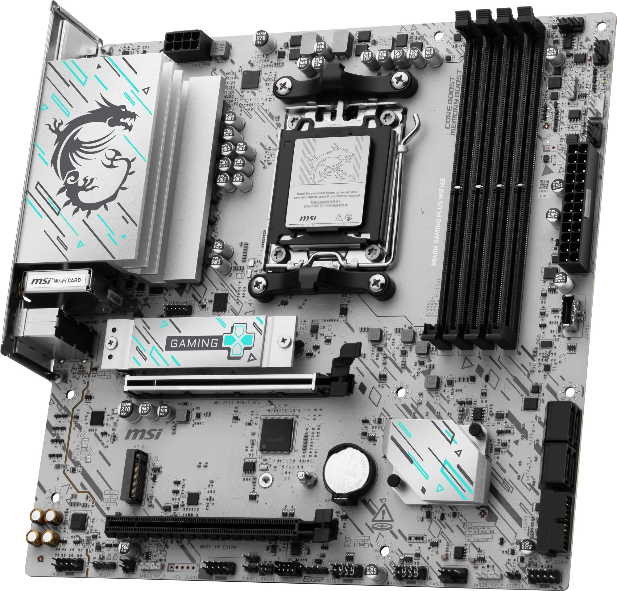 MSI B840M GAMING PLUS WIFI6E Motherboard AMD B840 Sockel AM5 micro ATX – Bild 3