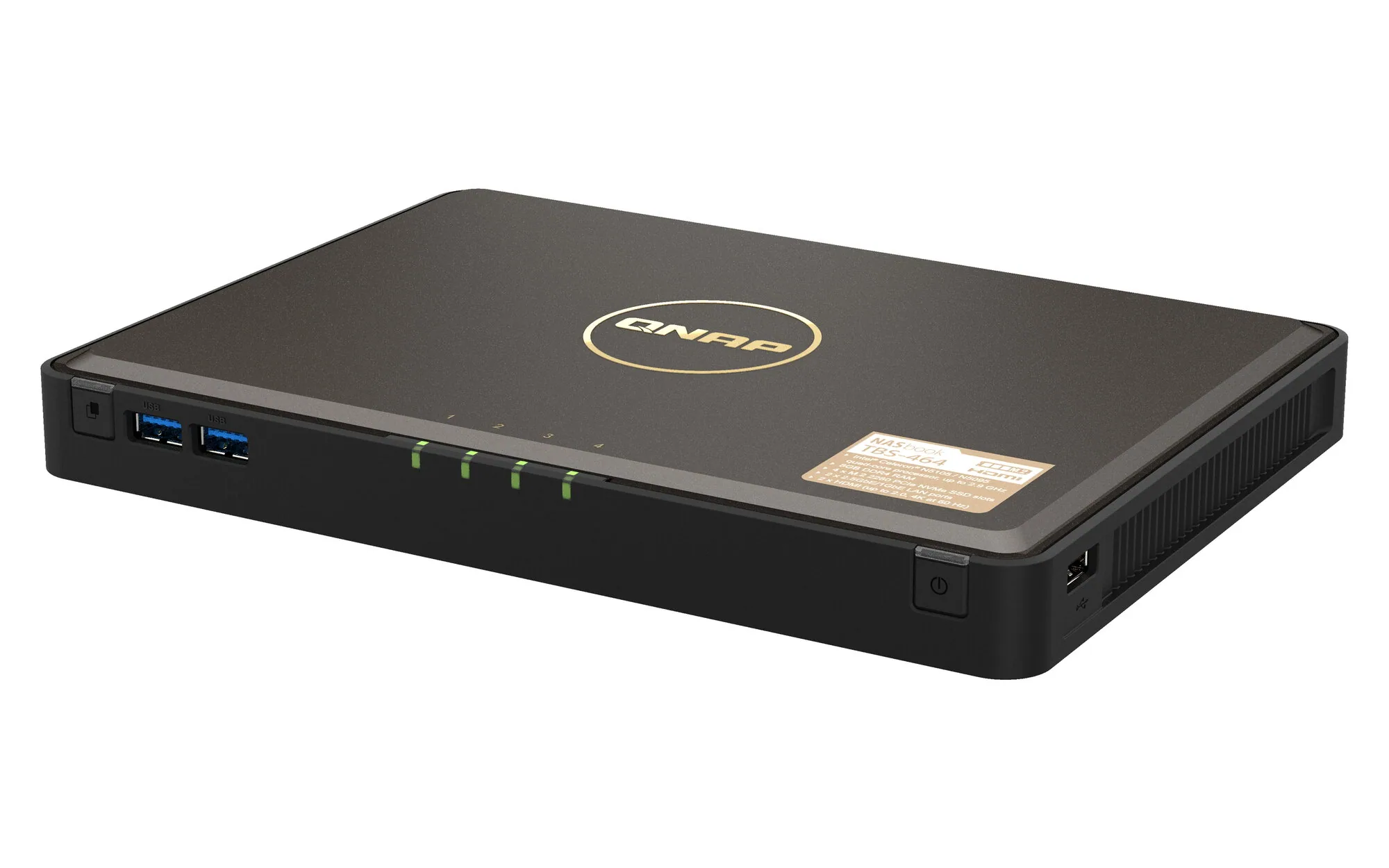QNAP TBS-464 NAS Desktop Intel® Celeron® N5105 8 GB DDR4 0 TB QNAP Turbo System Schwarz – Bild 5