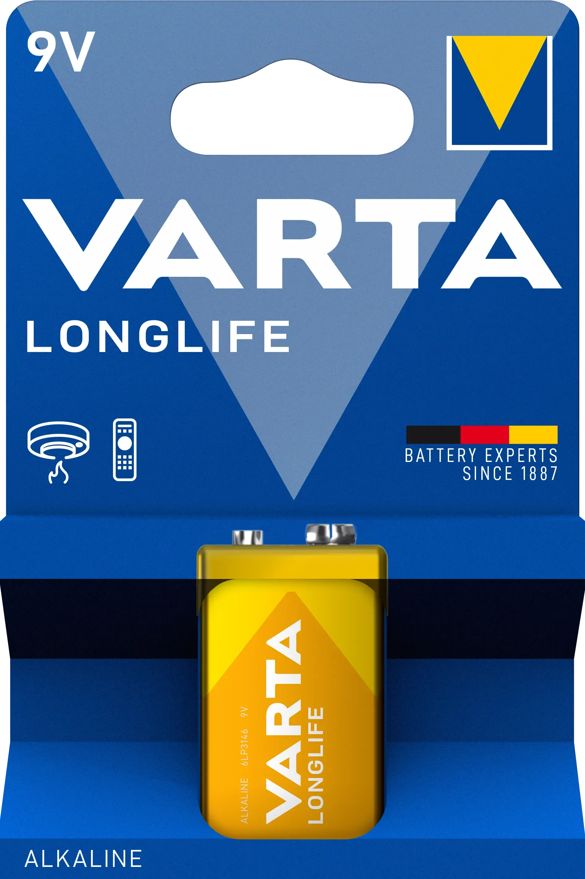 Varta Batterie LONGLIFE 9V Block 6LP3146 1 Stück