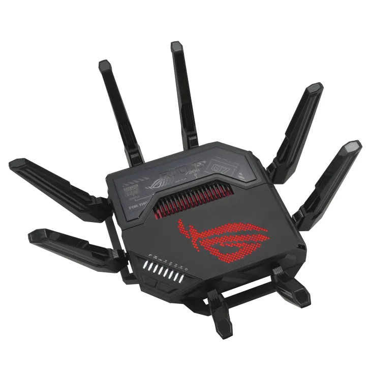 ASUS ROG Rapture GT-BE98 WLAN-Router 10 Gigabit Ethernet Quad-band (2.4 GHz / 5 GHz-1 / 5 GHz-2 / 6 GHz) Schwarz – Bild 5