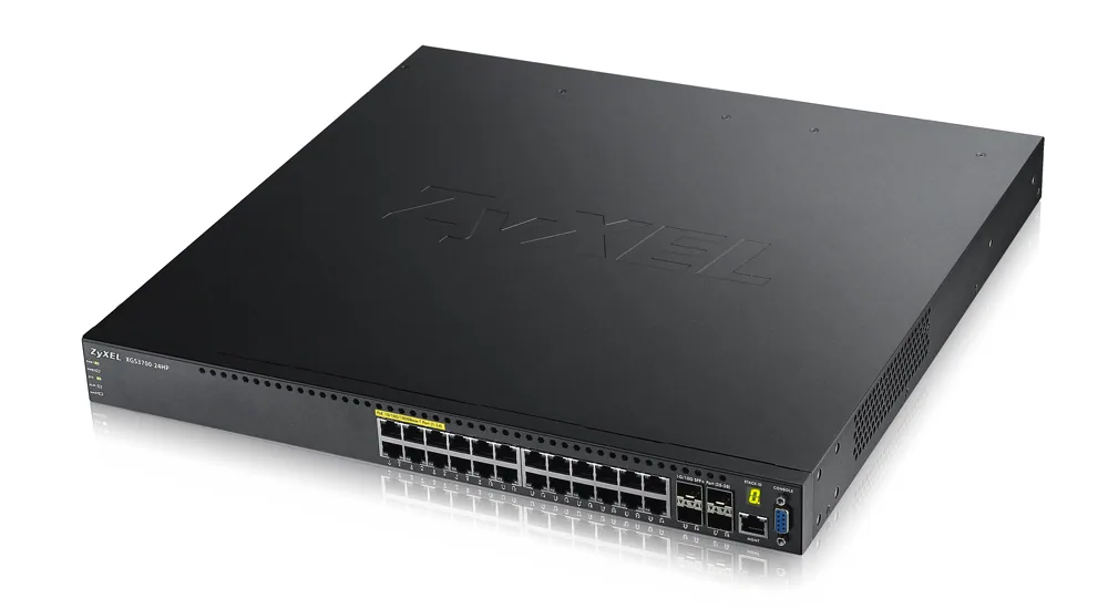 Zyxel XGS3700-24HP Managed L2+ Power over Ethernet (PoE) Schwarz – Bild 1