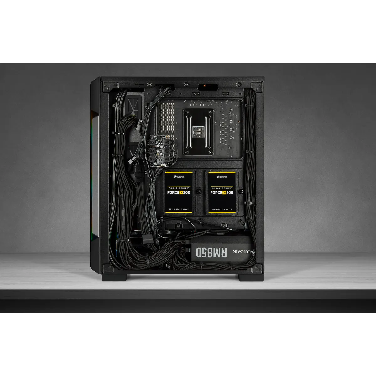 Corsair Geh Midi iCUE 220T RGB Smart Tempered Glas (B)