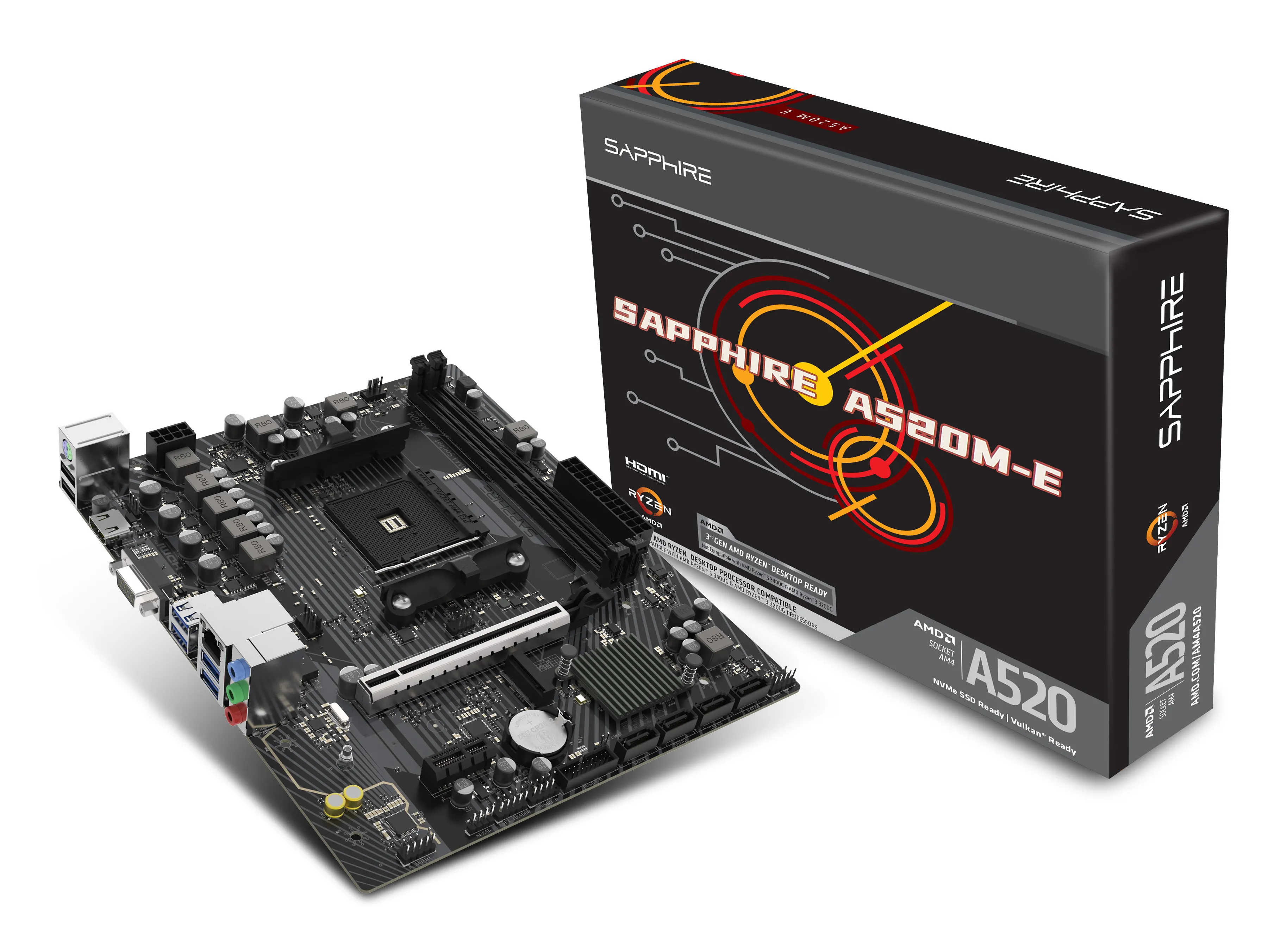 Sapphire MB A520M-E AMD, AM4, DDR5, mATX