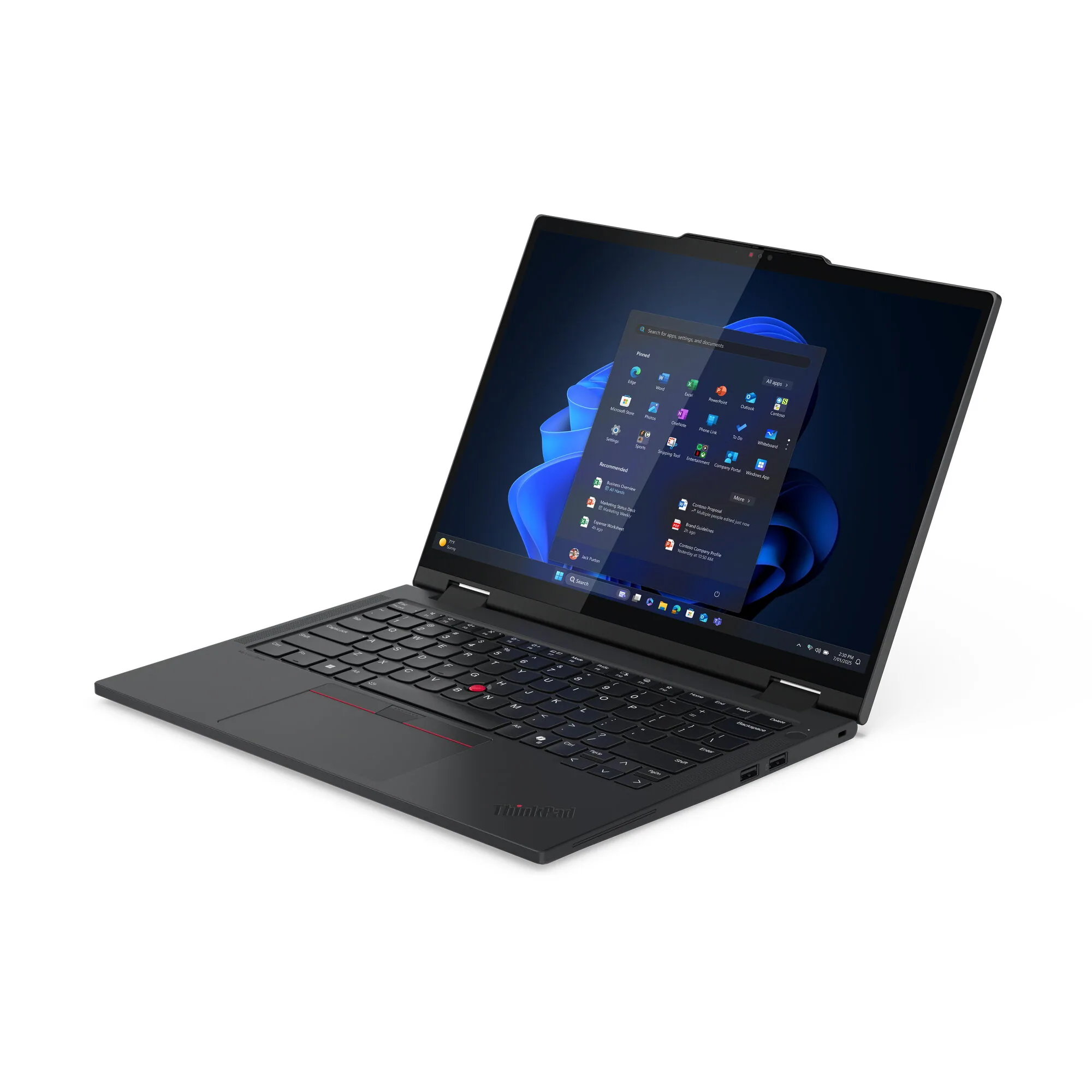 Lenovo ThinkPad T14s 2-in-1 Gen 1 Intel Core Ultra 7 255U Hybrid (2-in-1) 35,6 cm (14") Touchscreen WUXGA 32 GB LPDDR5x-SDRAM 1 TB SSD Wi-Fi 7 (802.11be) Windows 11 Pro Schwarz Deutsch – Bild 5