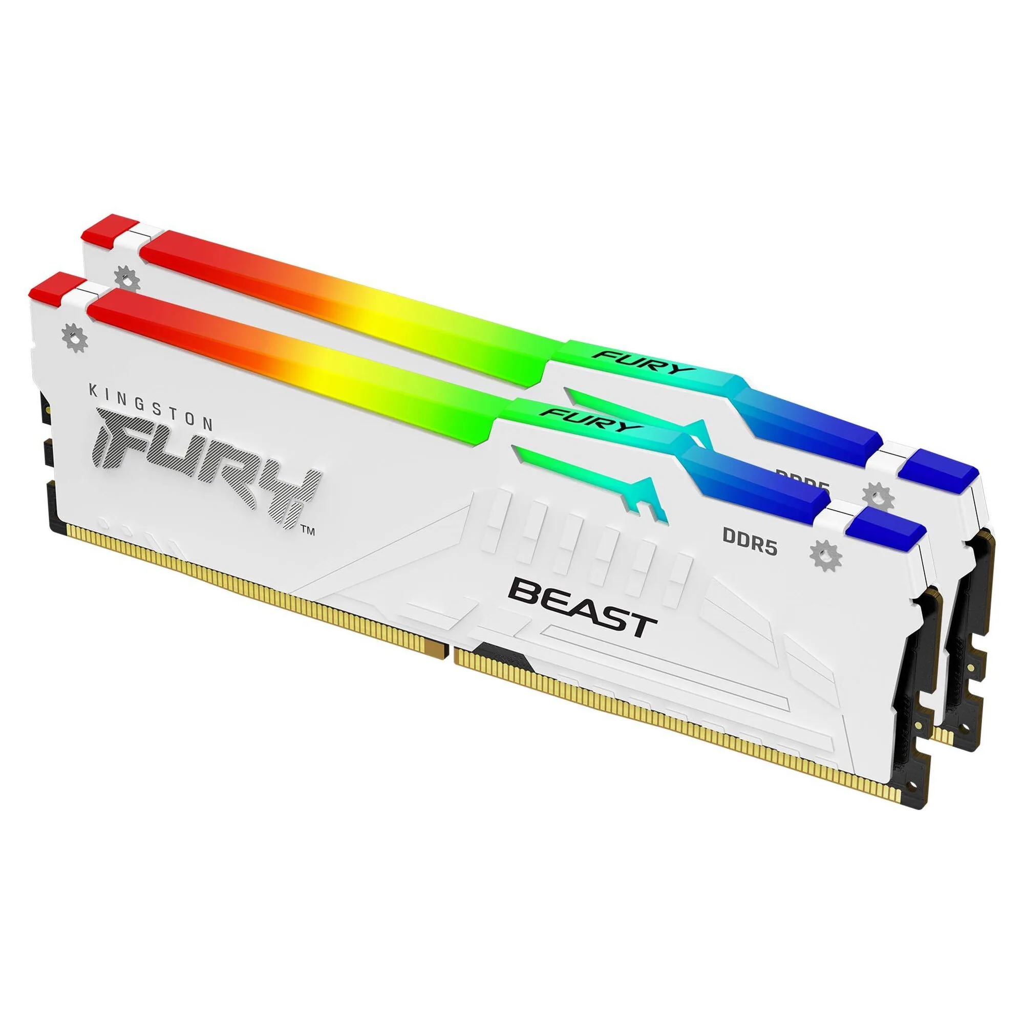 Kingston Technology FURY Beast 32GB 6800MT/s DDR5 CL34 DIMM (2er-Kit) White RGB EXPO – Bild 1