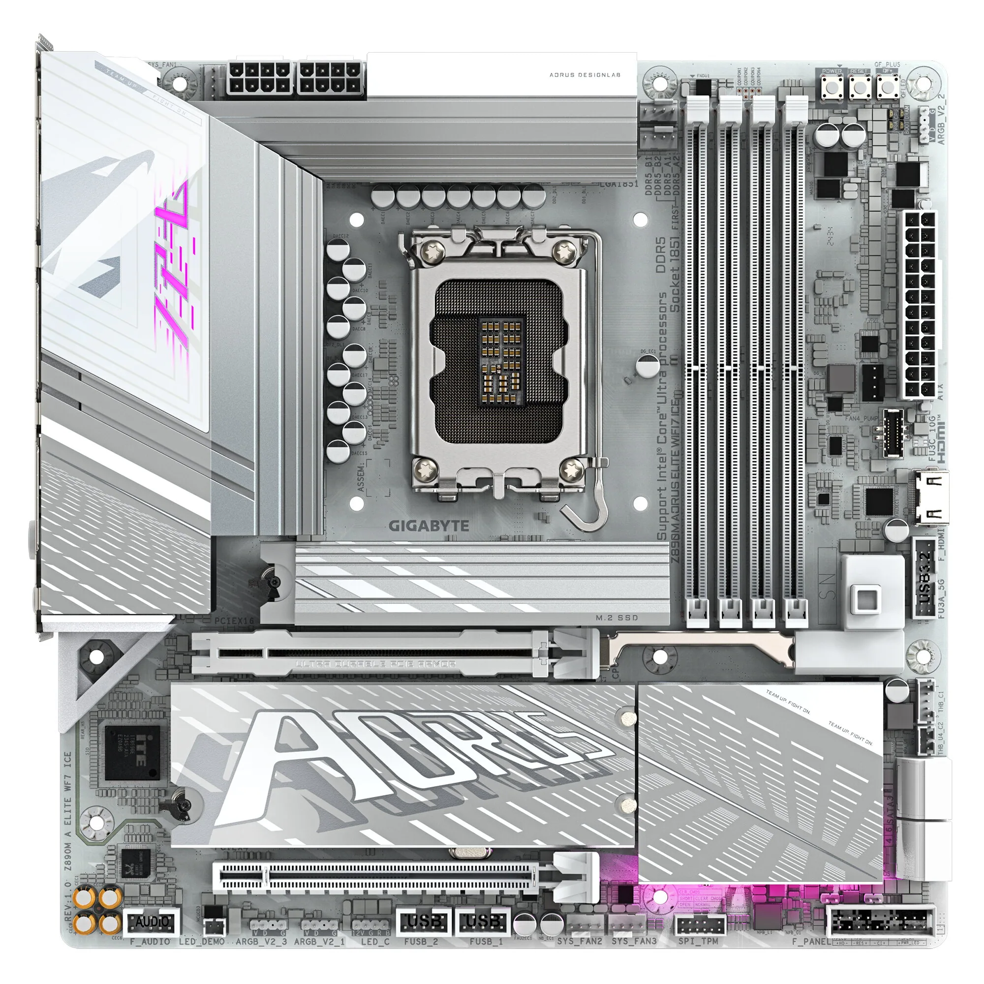 GIGABYTE Z890M AORUS ELITE WIFI7 ICE Mainboard – Bild 2