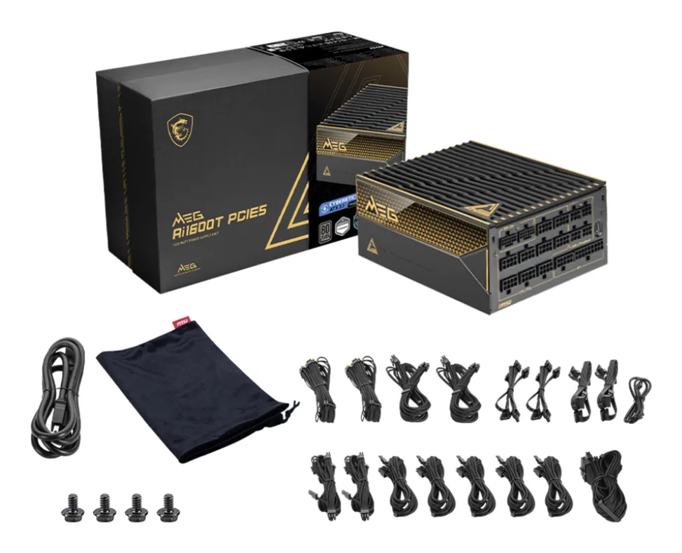 MSI MEG Ai1600T PCIE5 Netzteil 1600 W 24-pin ATX ATX Schwarz – Bild 4