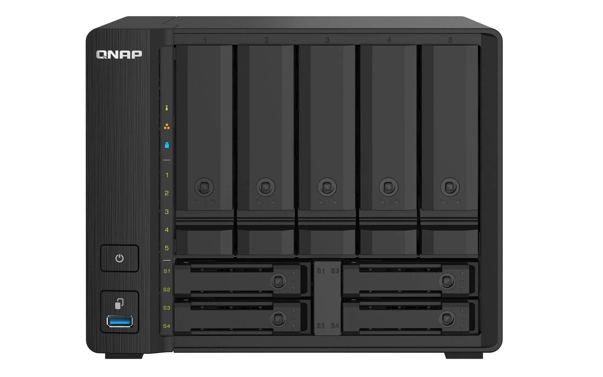 QNAP TS-932PX NAS Tower Annapurna Labs Alpine AL-324 4 GB DDR4 0 TB QNAP Turbo System Schwarz – Bild 1