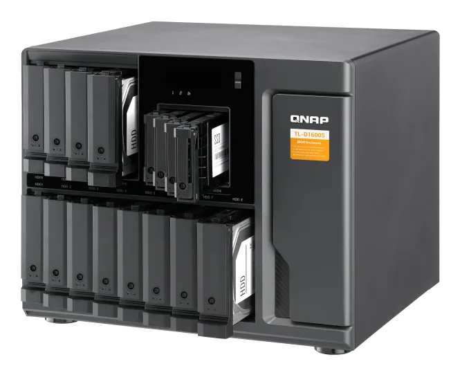 QNAP TL-D1600S Speicherlaufwerksgehäuse HDD / SSD-Gehäuse Schwarz, Grau 2.5/3.5" – Bild 4