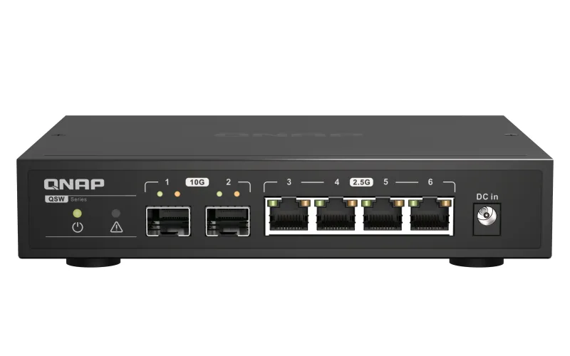 QNAP QSW-2104-2S Netzwerk-Switch Unmanaged 2.5G Ethernet Schwarz – Bild 1