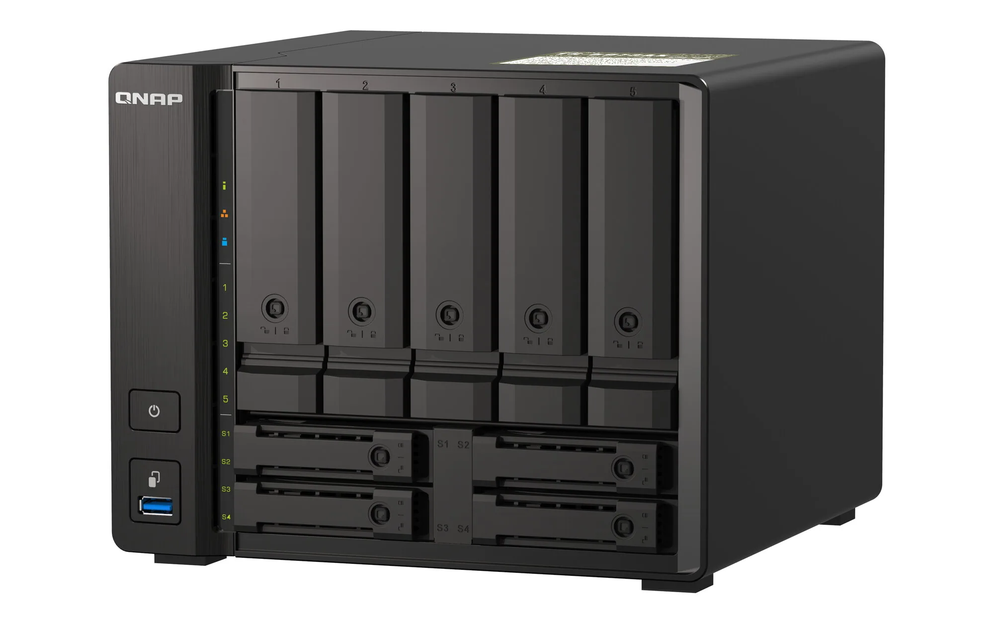 QNAP TS-H973AX NAS Tower Ryzen Embedded V1500B 8 GB DDR4 0 TB QuTS hero Schwarz – Bild 3