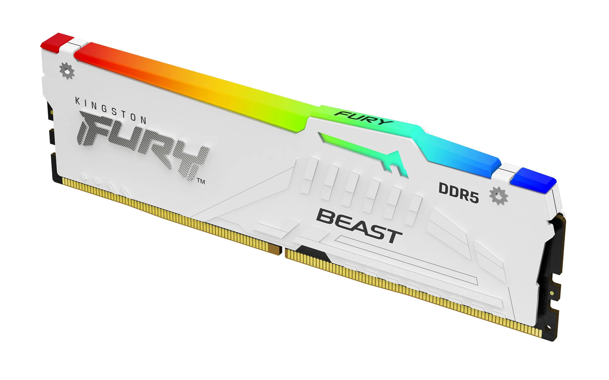 Kingston Technology FURY Beast 32GB 6400MT/s DDR5 CL32 DIMM (2er-Kit) White RGB EXPO – Bild 2