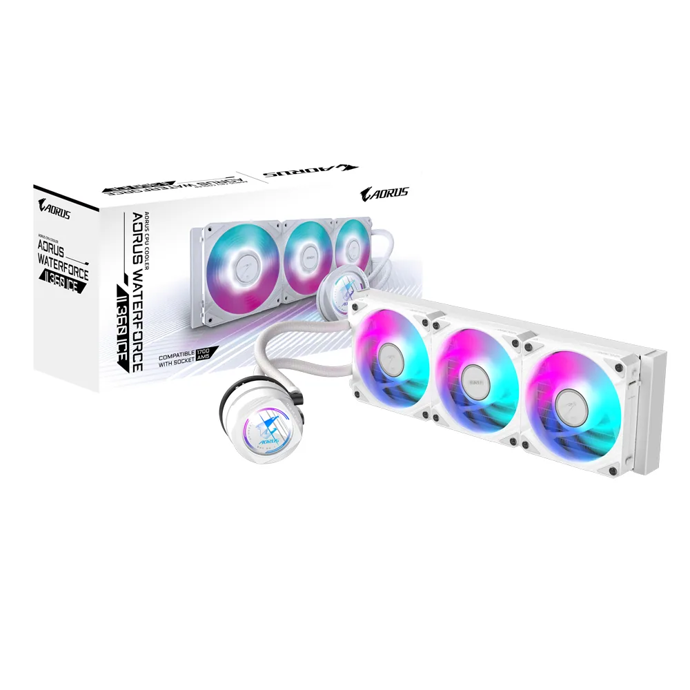 GIGABYTE AORUS WATERFORCE II 360 ICE AIO Flüssigkeits-CPU-Kühler – Bild 1