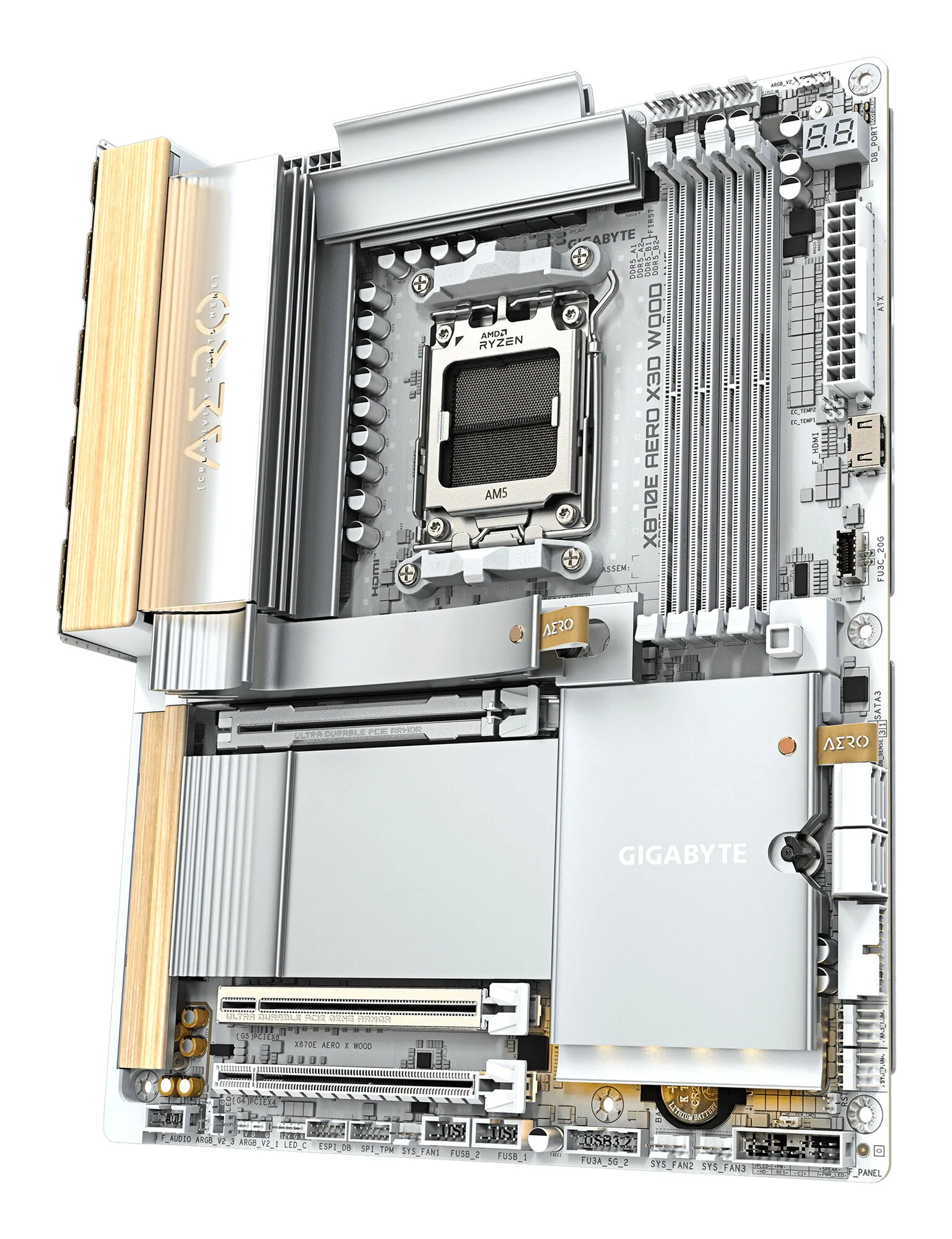 GIGABYTE X870E AERO X3D WOOD Mainboard – Bild 4