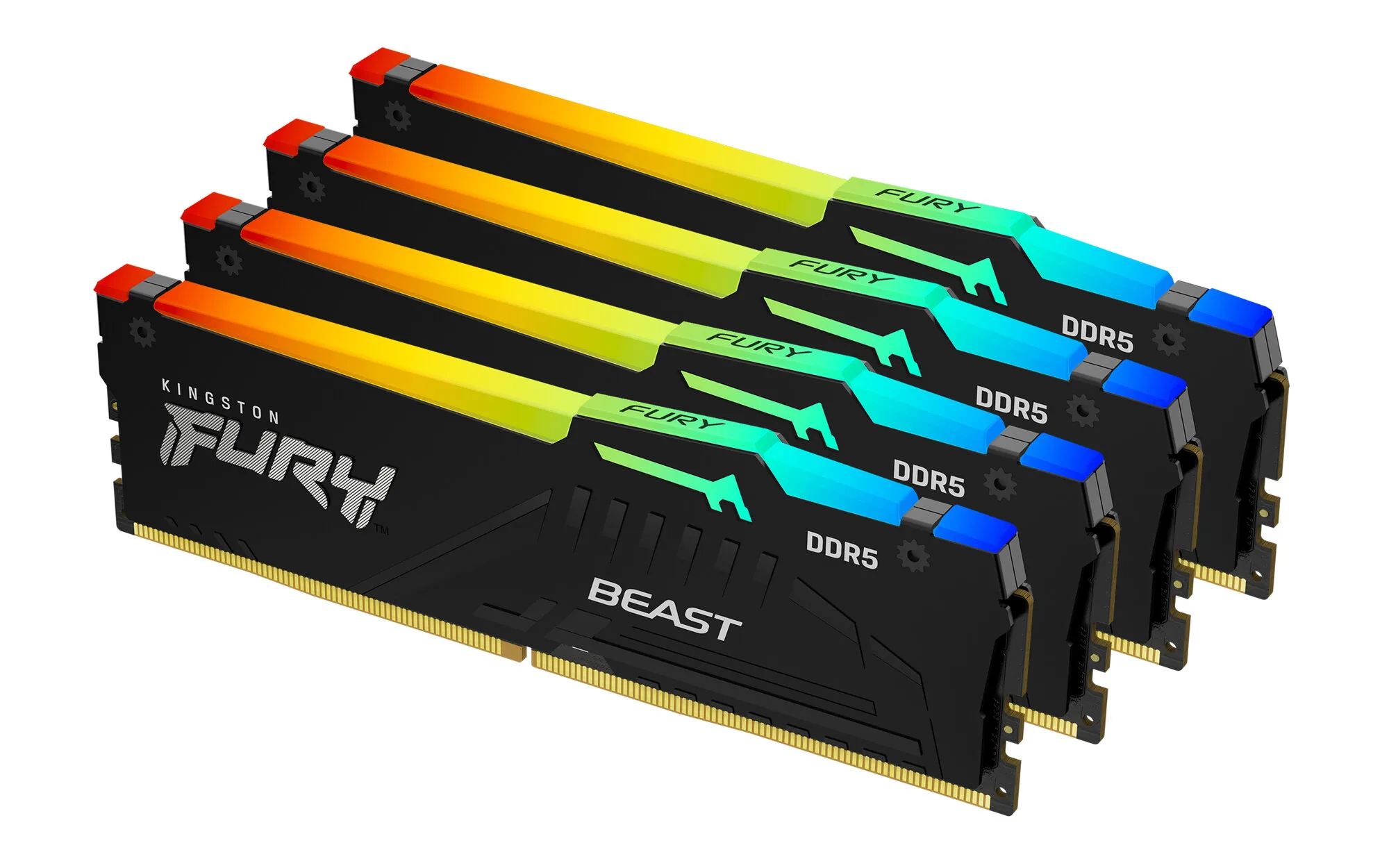 Kingston Technology FURY Beast 64GB 5200 MT/s DDR5 CL40 DIMM (4er-Kit) RGB XMP – Bild 1