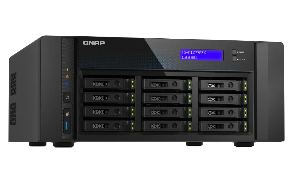 QNAP TS-H1277AFX-R7-32G NAS & Speicherserver Tower AMD Ryzen™ 7 32 GB DDR5 0 TB QuTS hero Schwarz – Bild 3