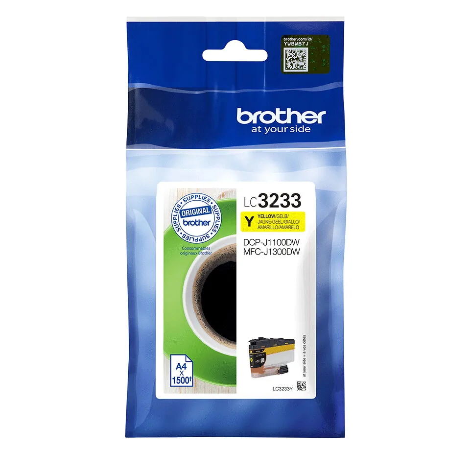 Brother LC3233Y Druckerpatrone 1 Stück(e) Original Standardertrag Gelb – Bild 1