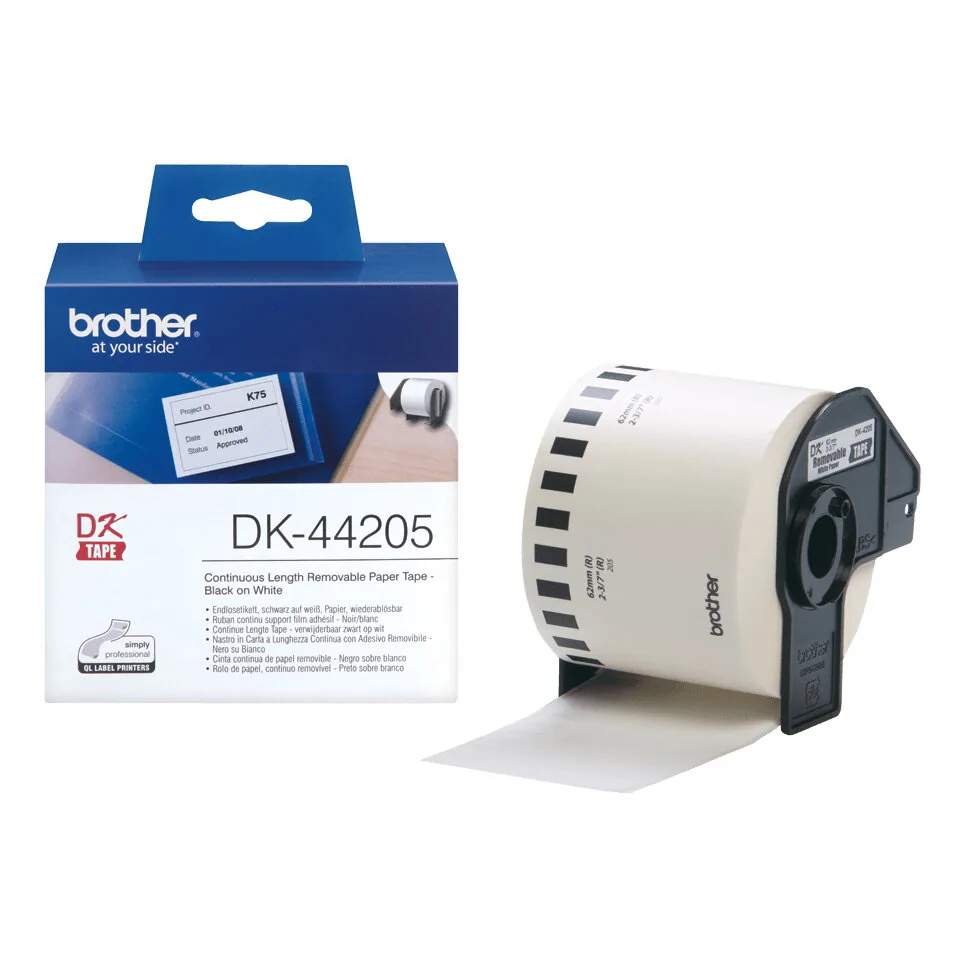 Brother DK-44205 Etiketten erstellendes Band Schwarz auf weiss – Bild 3