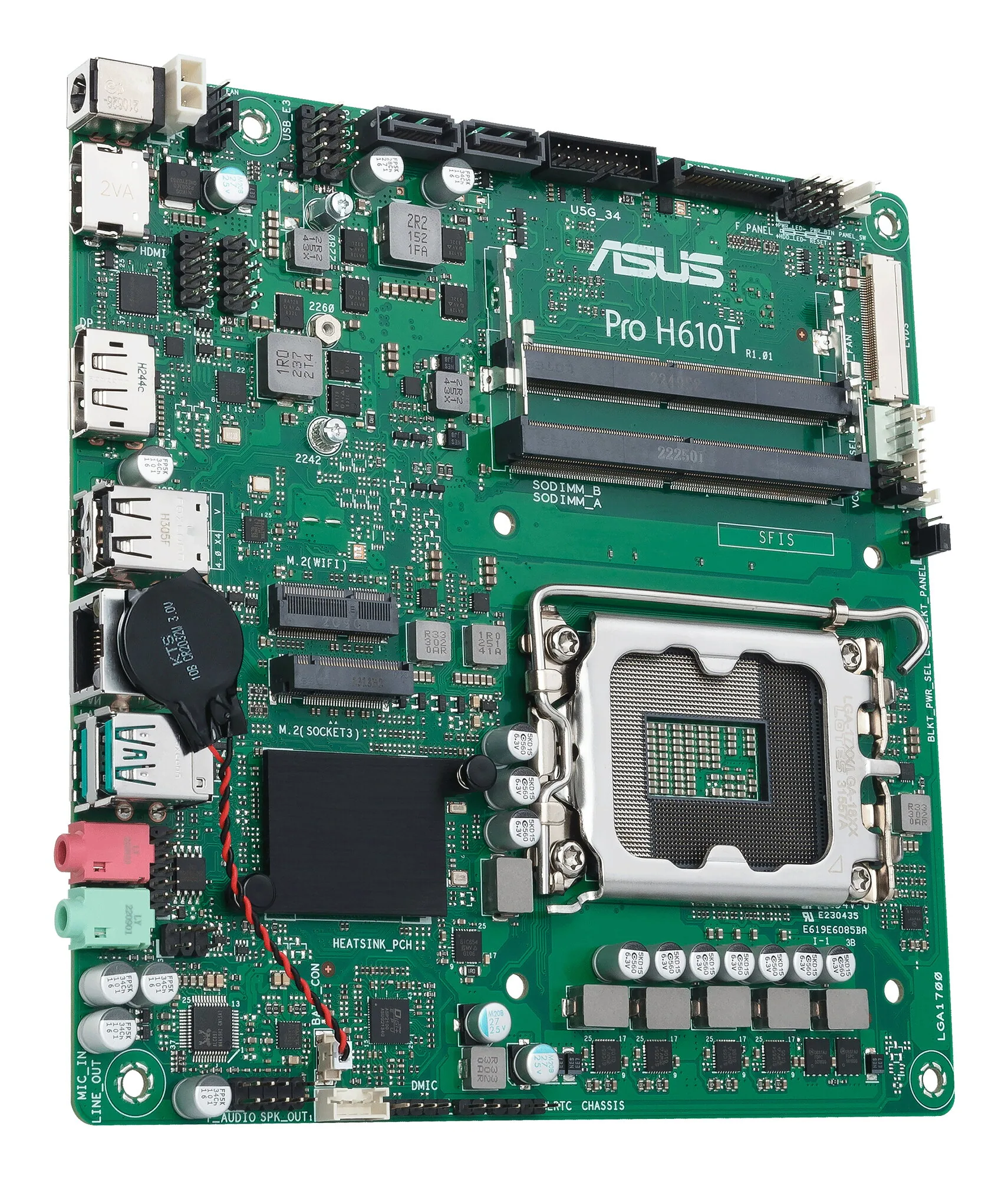 ASUS PRO H610T-CSM Intel H610 LGA 1700 Thin Mini ITX – Bild 4