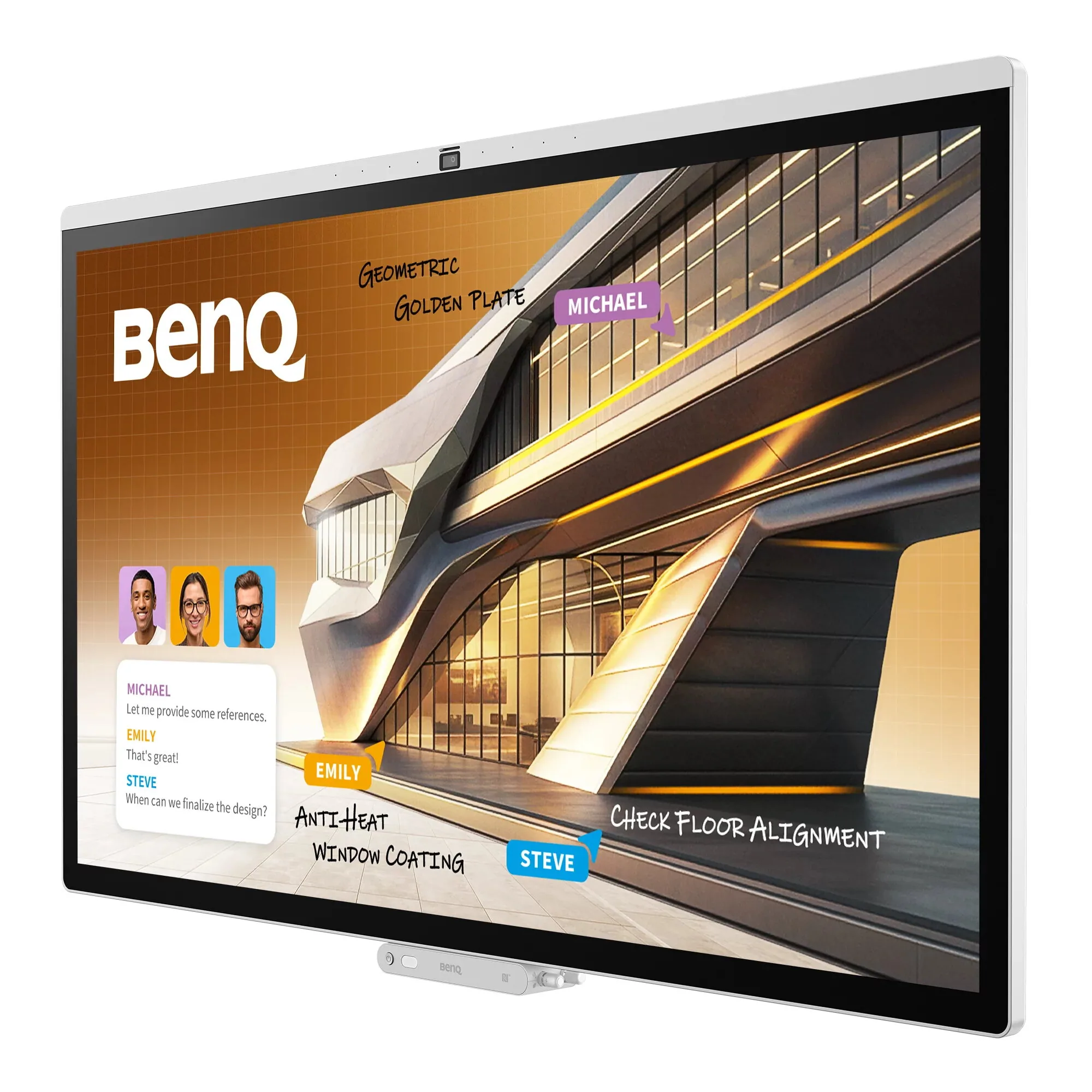 BenQ CP5505 Interaktives Whiteboard 139,7 cm (55") 3840 x 2160 Pixel Touchscreen Weiß – Bild 2