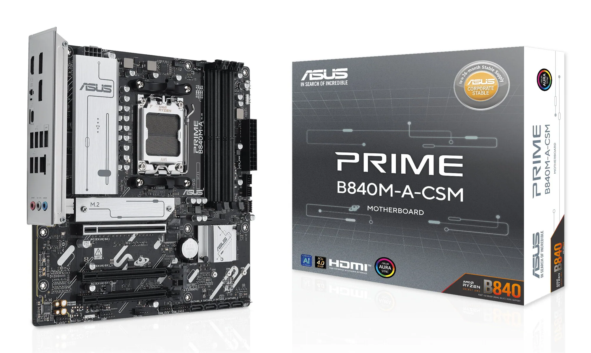 ASUS PRIME B840M-A-CSM AMD B840 Sockel AM5 micro ATX – Bild 1