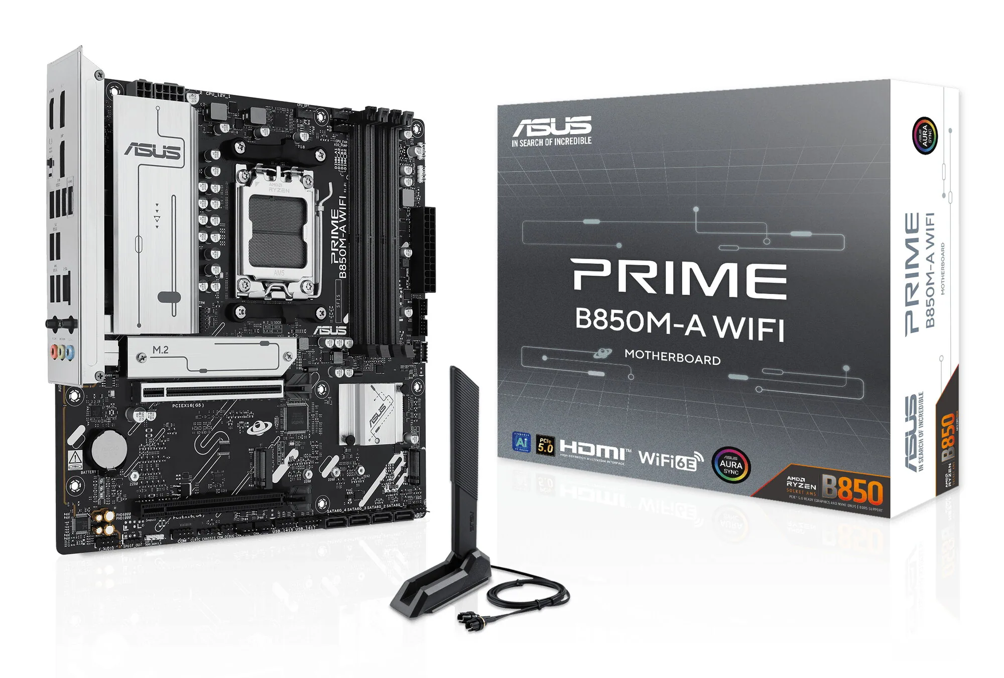 ASUS PRIME B850M-A WIFI AMD B850 Sockel AM5 micro ATX – Bild 1