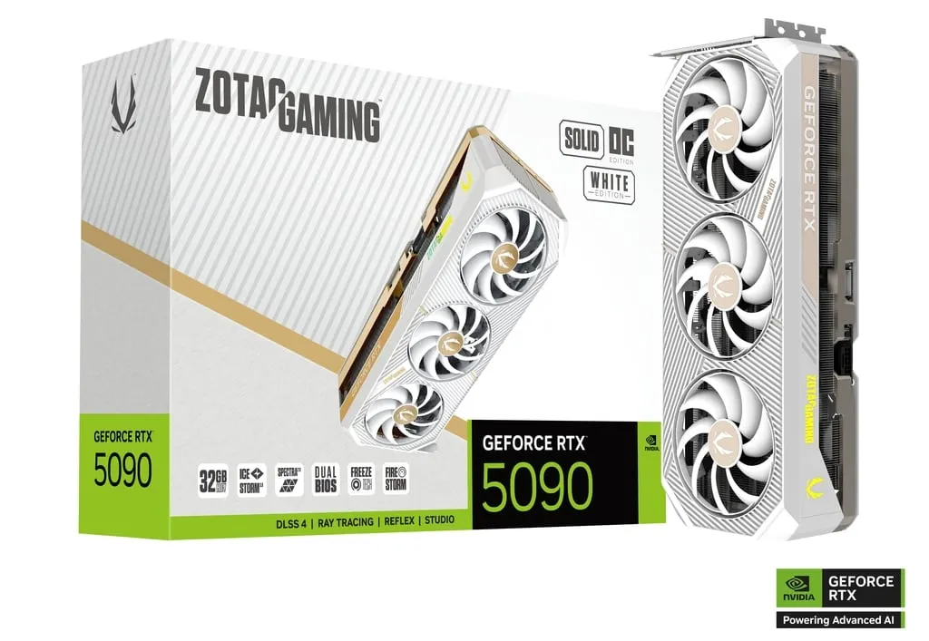 Zotac RTX 5090 Solid OC White ED 32 GB GDDR7 HDMI 3xDP