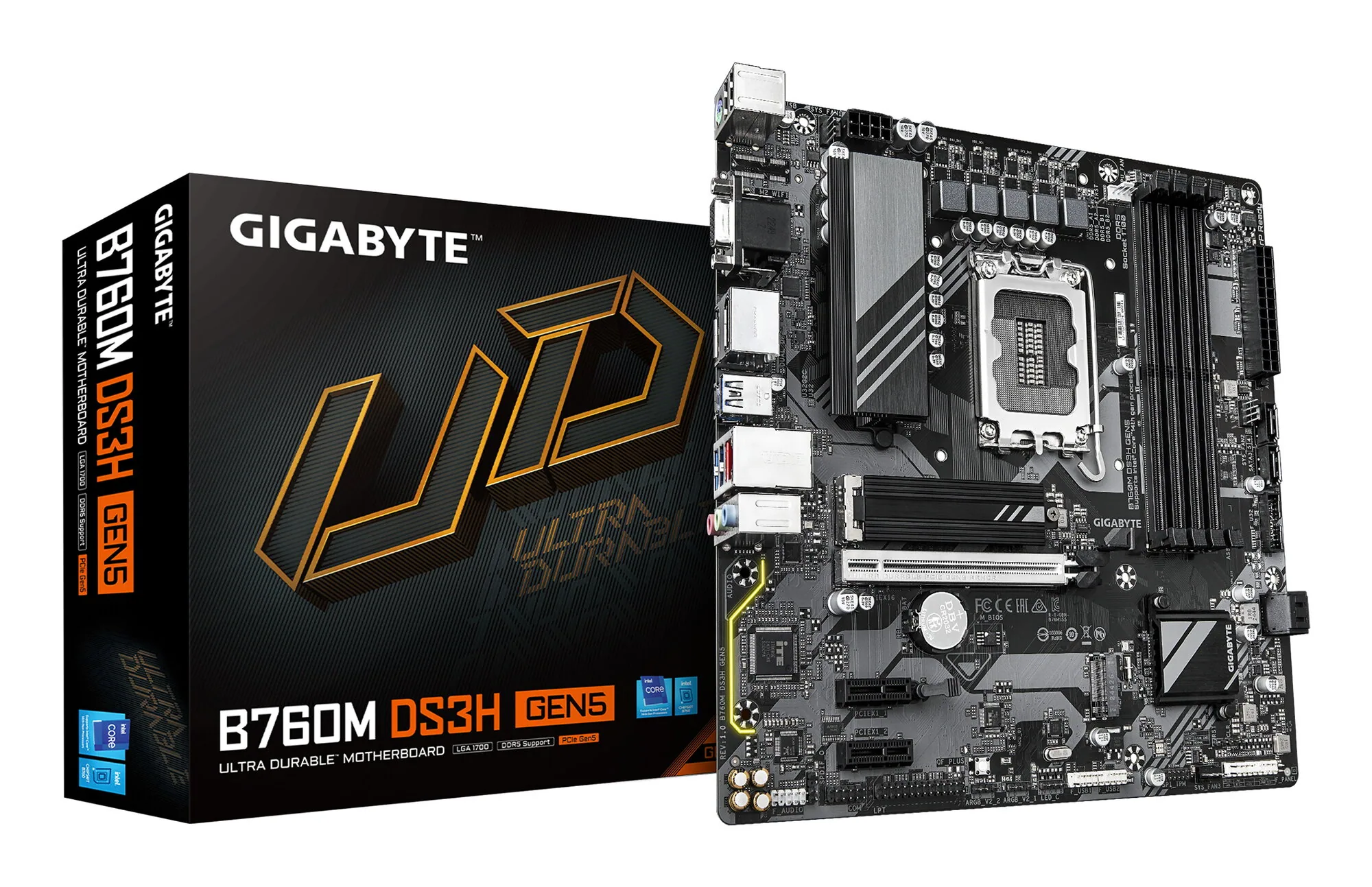 GIGABYTE B760M DS3H GEN5 Mainboard – Bild 1