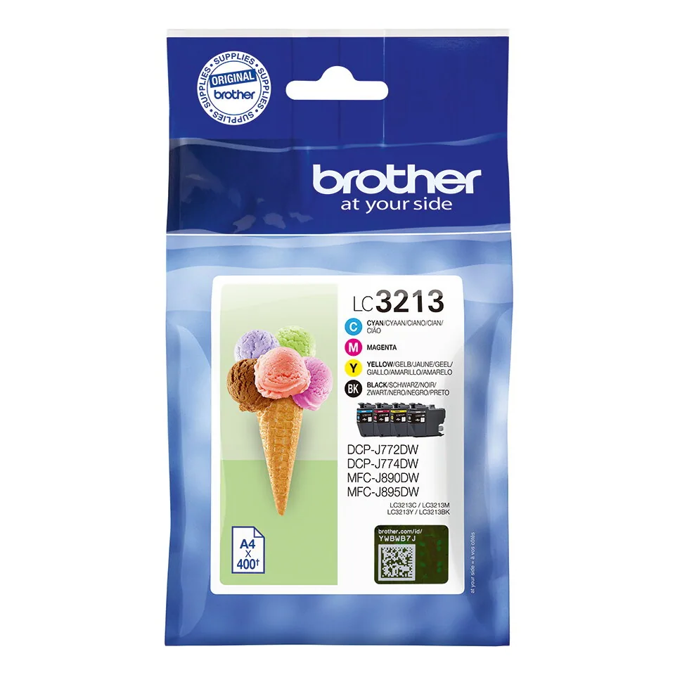 Brother LC3213VAL Druckerpatrone 4 Stück(e) Original Hohe (XL-) Ausbeute Schwarz, Cyan, Magenta, Gelb – Bild 1