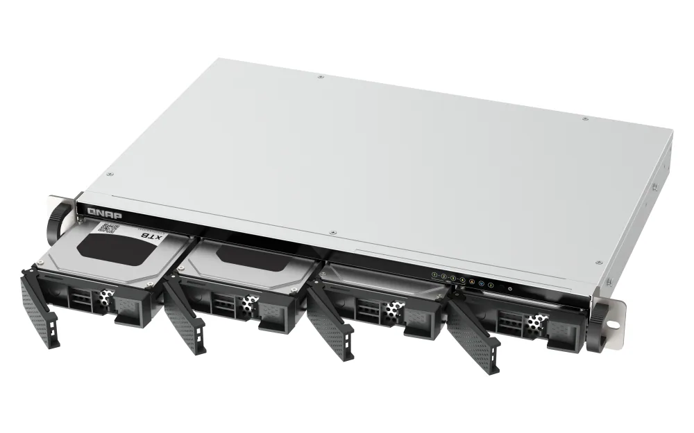 QNAP TS-433eU NAS Rack (1U) Cortex-A Cortex-A55 4 GB 0 TB QNAP Turbo System Schwarz – Bild 4
